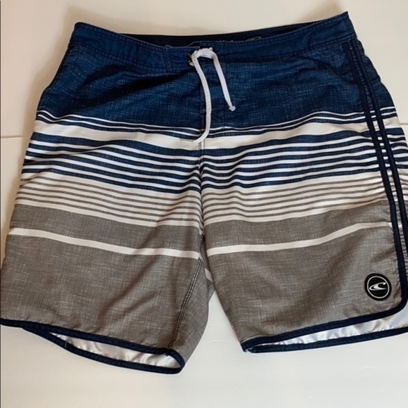 O’Neil Board Blue White & Taupe Shorts - Picture 2 of 6